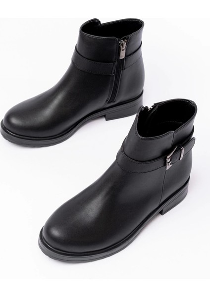 Siyah Toka Aksesuarlı Fermuarlı Günlük Kadın Bot fırsatları