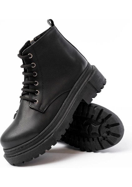 Siyah Bağcıklı Fermuarlı Günlük Kadın Bot fırsatları