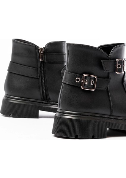 Siyah Toka Aksesuarlı Fermuarlı Günlük Kadın Bot fırsatları