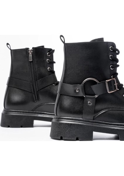Siyah Toka Aksesuarlı Fermuarlı Günlük Kadın Bot fırsatları