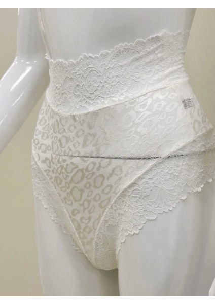 Modlive Ekru Dantelli Yüksek Bel Külot VENÜS-K1012 modelleri