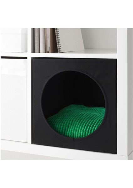 Şık Siyah Kedi Evi, Rahat ve Konforlu Yaşam Alanı, Bej, 34 x 48 Boyut