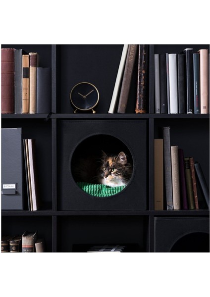 Şık Siyah Kedi Evi, Rahat ve Konforlu Yaşam Alanı, Bej, 34 x 48 Boyut fiyatları