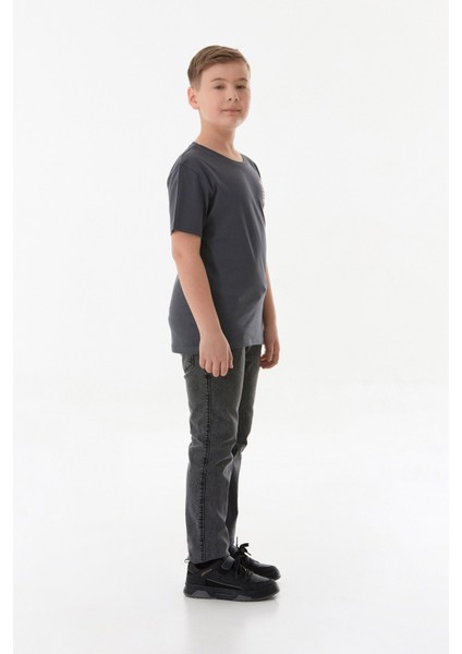 %100 Pamuk Adventure Yazı Baskılı Erkek Çocuk Tişört fırsatları