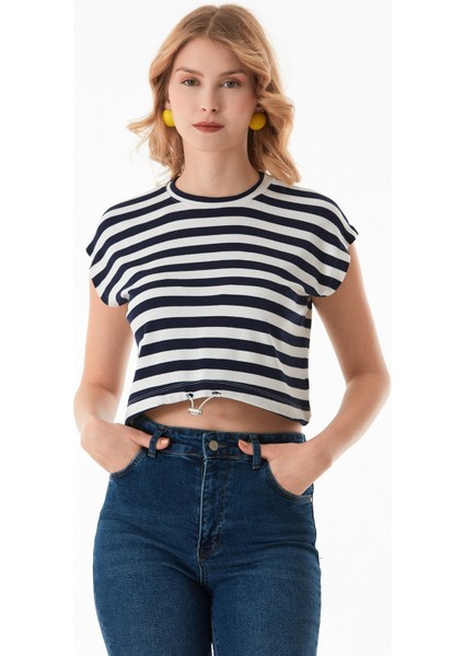 Çizgili Stoperli Modal Kolsuz Tişört fiyatları