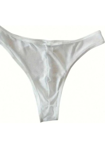 Modlive Erkek Biyeli Beyaz Transparan Brazillian Slip