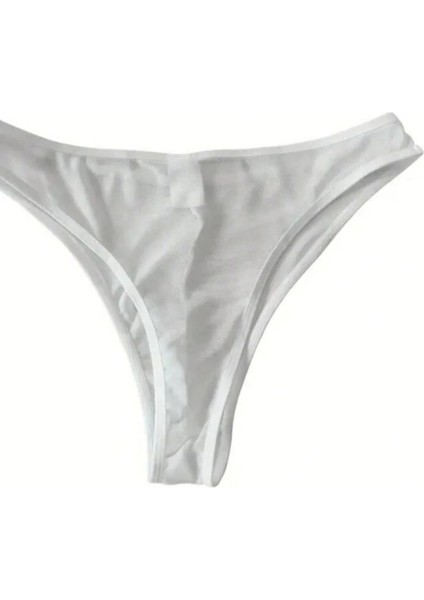 Modlive Erkek Biyeli Beyaz Transparan Brazillian Slip fiyatları