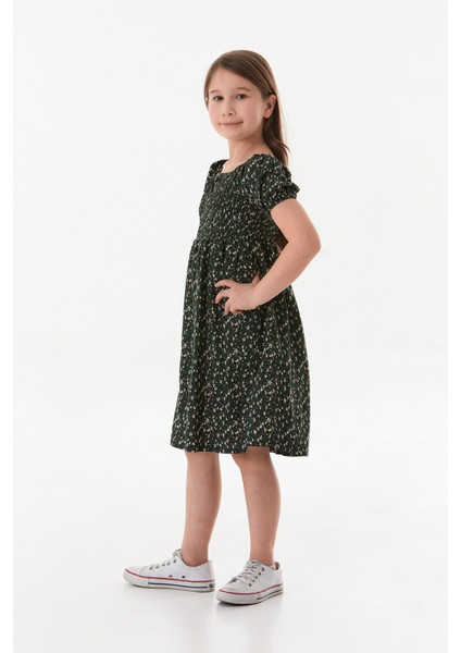 Madonna Yaka Balon Kol Kız Çocuk Elbise modelleri