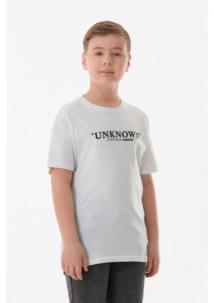 Unknown Yazı Baskılı Erkek Çocuk Tişört modelleri