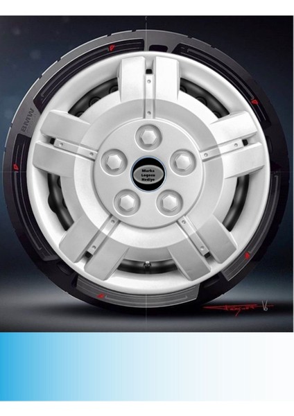Fiat Ducato 16 Inç Jant Kapağı Amblemli Gri (4-Adet) 153 MJDT-MB-4888