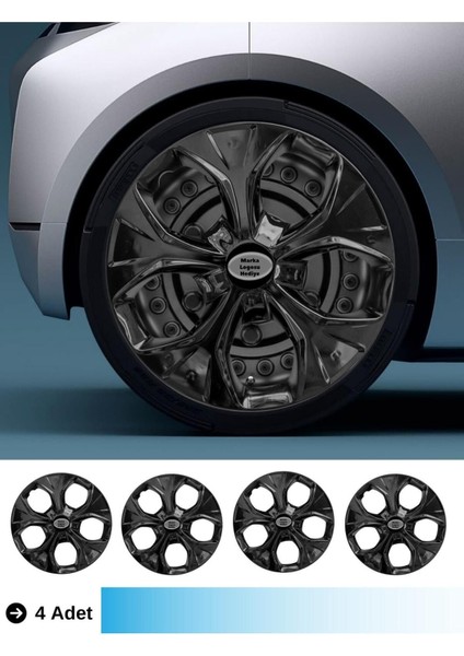 Skoda Forman 13 Inç Jant Kapağı Amblemli Piano Black (4-Adet) 210 MJDT-MB-6656