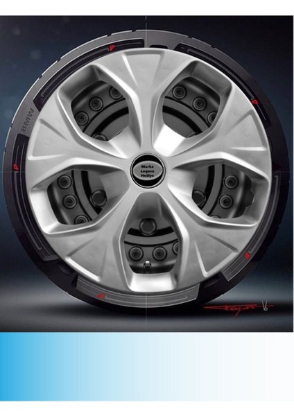 Skoda Roomster 13 Inç Jant Kapağı Amblemli Gri (4-Adet) 111 MJDT-MB-10305