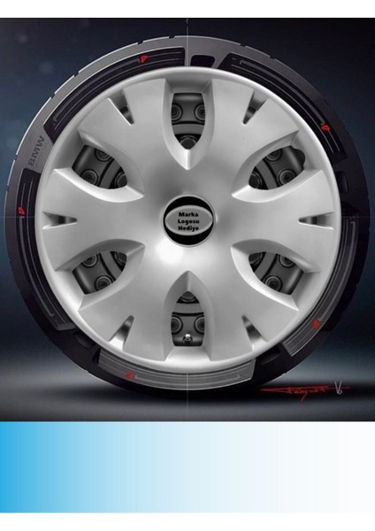 Seat Marbella 15 Inç Jant Kapağı Amblemli Gri (4-Adet) 141 MJDT-MB-12240