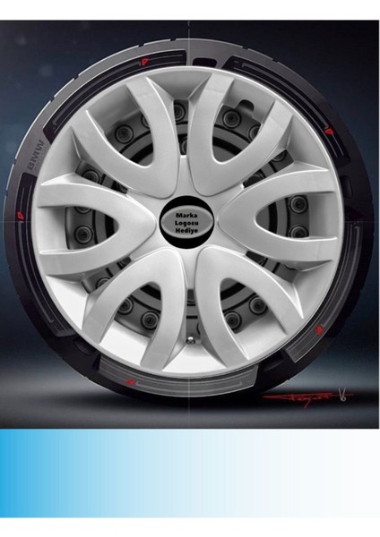Nissan Pulsar 15 Inç Jant Kapağı Amblemli Gri (4-Adet) 139 MJDT-MB-10782