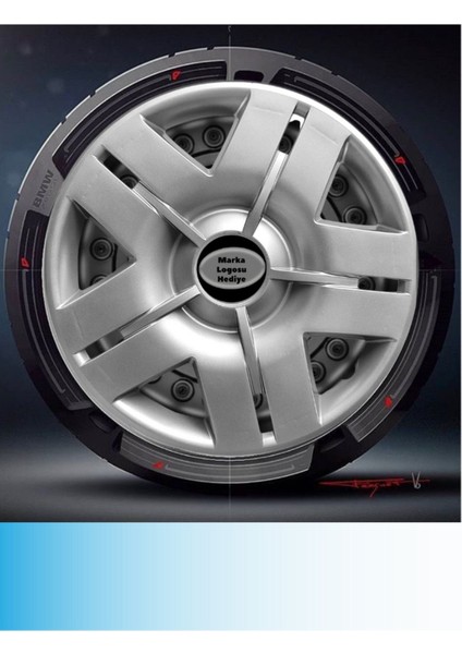 Ford Ka 13 Inç Jant Kapağı Amblemli Gri (4-Adet) 102 MJDT-MB-10178