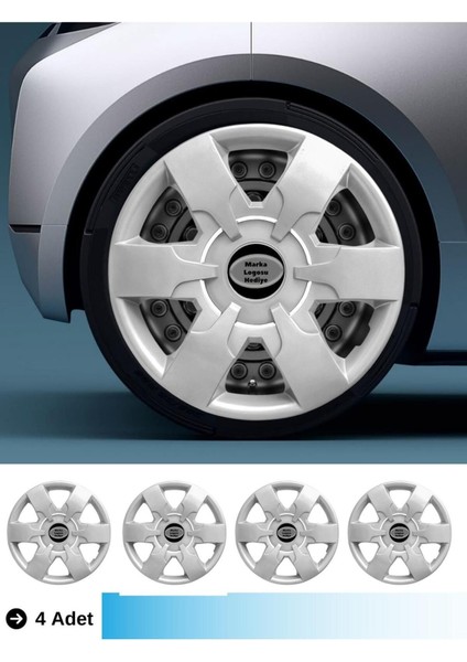 Seat Altea 16 Inç Jant Kapağı Amblemli Gri (4-Adet) 156 MJDT-MB-3770