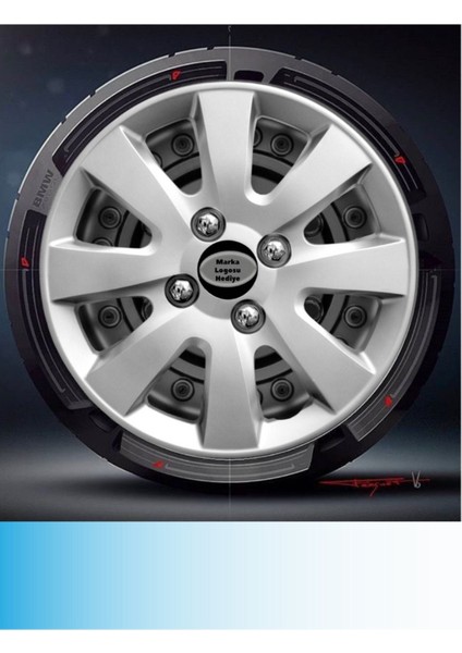 Toyota Verso 14 Inç Jant Kapağı Amblemli Gri (4-Adet) 137 MJDT-MB-11470