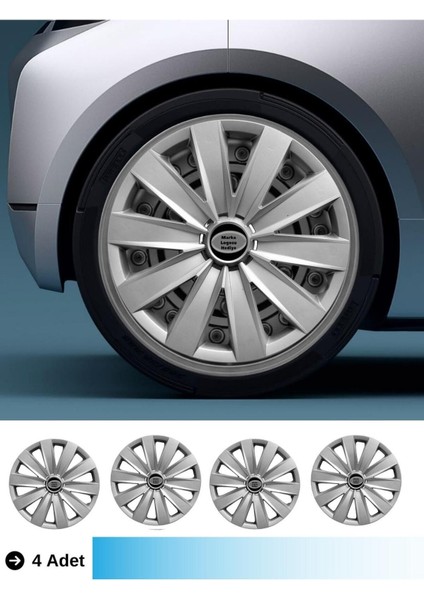 Renault Laguna 16 Inç Jant Kapağı Amblemli Gri (4-Adet) 132 MJDT-MB-7214