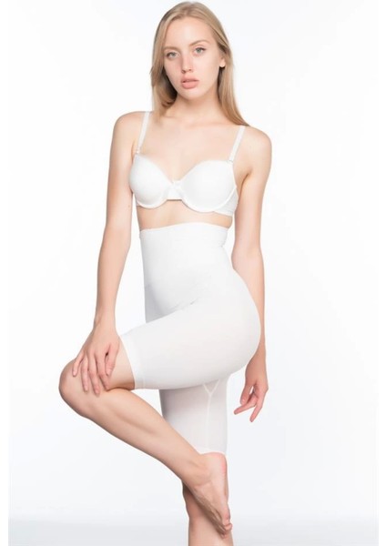 Modlive Beyaz Emay 3200 Pantolon Altı Soft Double Boxer Korse