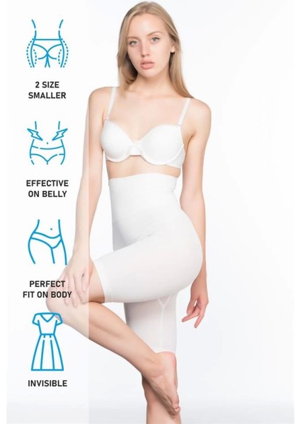 Modlive Beyaz Emay 3200 Pantolon Altı Soft Double Boxer Korse indirimleri