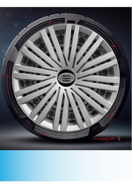 Ford 14 Inç Jant Kapağı Amblemli Gri (4-Adet) 125 MJDT-MB-419