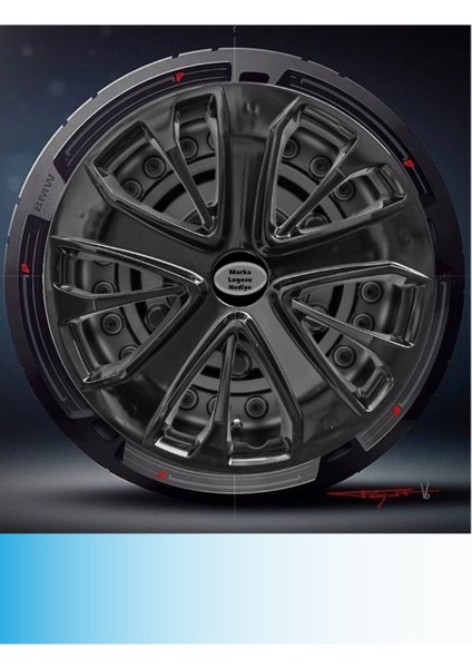 Honda 15 Inç Jant Kapağı Amblemli Piano Black (4-Adet) 215 MJDT-MB-2299