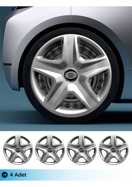 Ford Custom 16 Inç Jant Kapağı Amblemli Gri (4-Adet) 120 MJDT-MB-4102