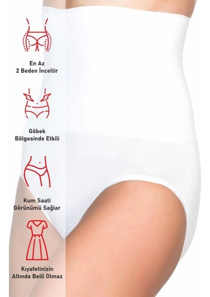 Modlive Beyaz Emay 2029 Masajlı Double Slip Korse fırsatları