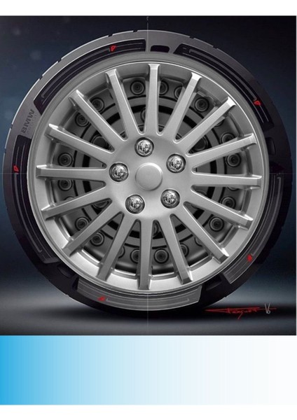 Opel 13 Inç Jant Kapağı Amblemli Gri (4-Adet) 134 MJDT-MB-125