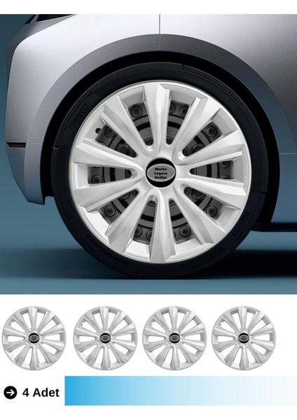 Hyundai 16 Inç Jant Kapağı Amblemli Gri (4-Adet) 143 MJDT-MB-1182