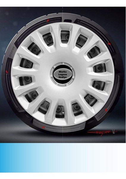 Hyundai 16 Inç Jant Kapağı Amblemli Gri (4-Adet) 143 MJDT-MB-1182