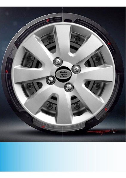 Honda Civic 15 Inç Jant Kapağı Amblemli Gri (4-Adet) 127 MJDT-MB-10587