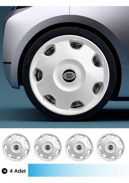 Toyota Verso 13 Inç Jant Kapağı Amblemli Gri (4-Adet) 157 MJDT-MB-11255
