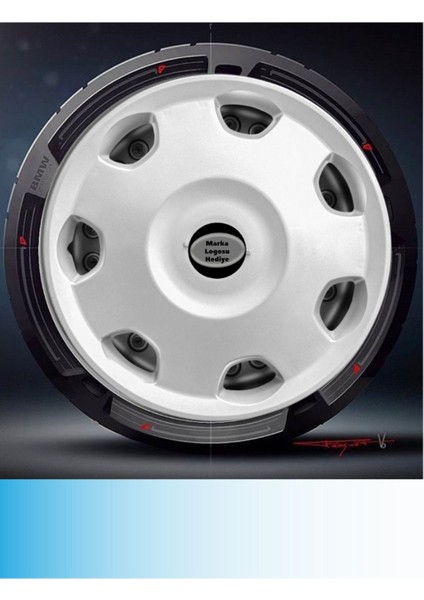 Toyota Verso 13 Inç Jant Kapağı Amblemli Gri (4-Adet) 157 MJDT-MB-11255