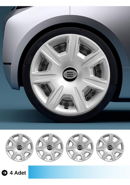 Kia Clarus 15 Inç Jant Kapağı Amblemli Gri (4-Adet) 142 MJDT-MB-5876