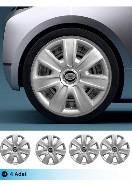 Skoda Scala 13 Inç Jant Kapağı Amblemli Gri (4-Adet) 107 MJDT-MB-11425