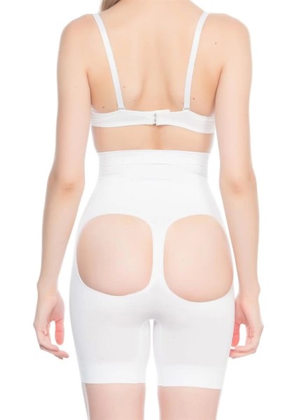 Modlive Beyaz Emay 2032 Popo Açık Masajlı Boxer Korse fiyatları