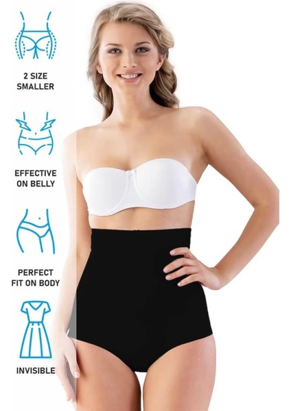Modlive Siyah Emay 2813 Yüksek Bel Slip Lazer Korse fırsatları