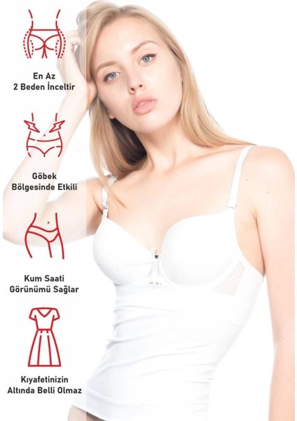 Modlive Beyaz Emay 2025 Double Bel Korse modelleri