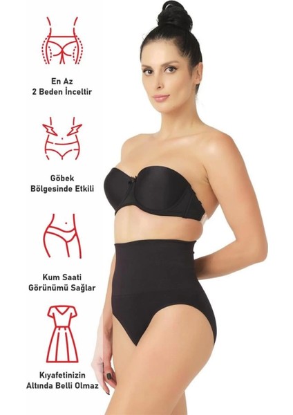 Modlive Siyah Emay 2021 Double Düşük Bel Slip Korse fırsatları