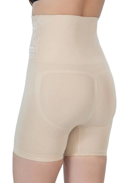 Modlive Ten Emay 2091 Önü Dantelli Yüksek Bel Boxer Korse