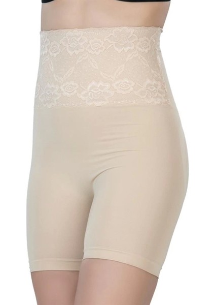 Modlive Ten Emay 2091 Önü Dantelli Yüksek Bel Boxer Korse fiyatları