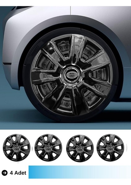 Kia Pregio 14 Inç Jant Kapağı Amblemli Piano Black (4-Adet) 205 MJDT-MB-8954