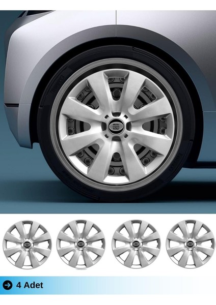 Renault Megane 2 15 Inç Jant Kapağı Amblemli Gri (4-Adet) 110 MJDT-MB-8362