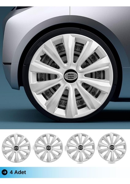 Skoda Citigo 15 Inç Jant Kapağı Amblemli Gri (4-Adet) 117 MJDT-MB-2055