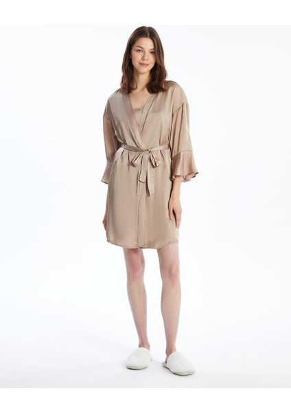 Şal Yaka Düz Uzun Kollu Saten Kadın Sabahlık fiyatları