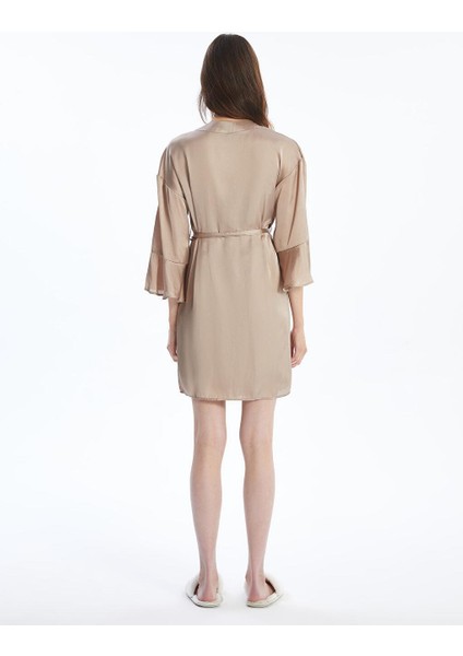 Şal Yaka Düz Uzun Kollu Saten Kadın Sabahlık fırsatları