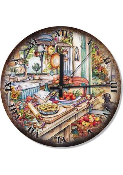 30 cm çapında geometrik stil duvar saati, beyaz, şık ve modern tasarım.