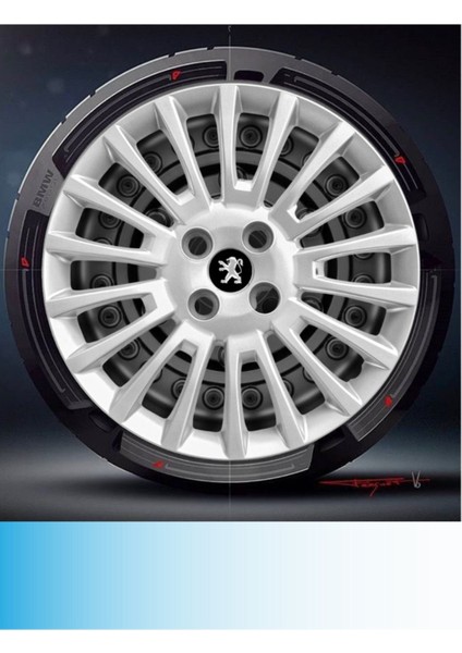 Fiat Fiorino 15 Inç Jant Kapağı Amblemli Gri (4-Adet) 148 MJDT-MB-5825