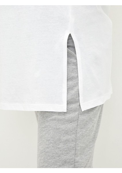 V Yaka Düz Kısa Kollu Pamuklu Hamile Tişört fırsatları